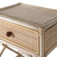 Revak Bedside Table - Natural Rattan - 1 Drawer