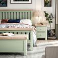 Salcombe Bedside Cabinet - 2 Drawer - Sage Oak