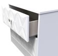 San Jose White 2 Drawer Bedside Cabinet