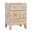 Savona Bedside Cabinet - Mango Wood - 5 Drawer