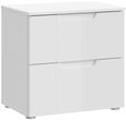 Sienna White Gloss 2 Drawer Bedside Cabinet