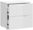 Sienna White Gloss 2 Drawer Bedside Cabinet