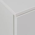 Sienna White Gloss 2 Drawer Bedside Cabinet