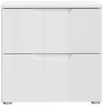 Sienna White Gloss 2 Drawer Bedside Cabinet
