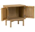 Soho Bedside Table - 2 Door - Slatted - Oak