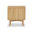 Soho Bedside Table - 2 Door - Slatted - Oak