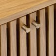 Soho Bedside Table - 2 Door - Slatted - Oak