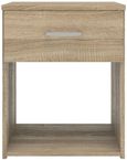 Space Oak Effect 1 Drawer Bedside Cabinet