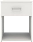 Space White 1 Drawer Bedside Cabinet