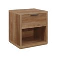 Stockwell Bedside Cabinet - 1 Drawer - Rustic Oak