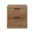 Stockwell Bedside Cabinet - 2 Drawer - Rustic Oak