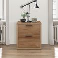 Stockwell Bedside Cabinet - 2 Drawer - Rustic Oak