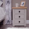 Diamond Painted Bedside Cabinet - 3 Drawer