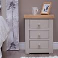 Diamond Painted Bedside Cabinet - 3 Drawer