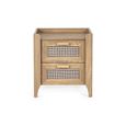 Sydney Bedside Cabinet - 2 Drawer - Faux Rattan