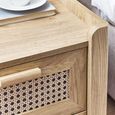 Sydney Bedside Cabinet - 2 Drawer - Faux Rattan