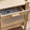 Sydney Bedside Cabinet - 2 Drawer - Faux Rattan