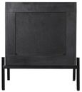 Tapola Black Wood and Rattan 2 Drawer Bedside Cabinet