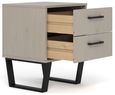Texas Grey 2 Drawer Bedside Cabinet