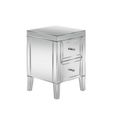 Valencia Bedside Cabinet - 2 Drawer - Mirrored