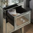 Valencia Bedside Cabinet - 2 Drawer - Mirrored