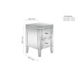 Valencia Bedside Cabinet - 2 Drawer - Mirrored