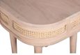 Vance Curved Natural Rattan and Mango Wood Bedside Table