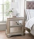 Jessica Bedside Cabinet - Champagne Mirrored