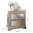 Jessica Bedside Cabinet - Champagne Mirrored