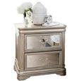 Jessica Bedside Cabinet - Champagne Mirrored
