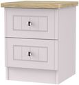 Vienna Cashmere 2 Drawer Bedside Cabinet