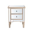 Vista Bedside Cabinet - 2 Drawer - Dark Champagne Mirrored