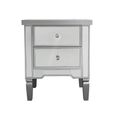 Vista Bedside Cabinet - 2 Drawer - Mirrored