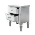 Vista Bedside Cabinet - 2 Drawer - Mirrored