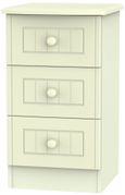 Warwick Cream 3 Drawer Bedside Cabinet