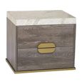 Westin Bedside Cabinet - 2 Drawer - Marble Top - Variation Available