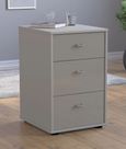 Rialto Bedside Cabinet - 3 Drawer - Pebble Grey
