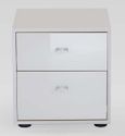 Tokio Bedside Cabinet - 2 Drawer - Glass Front - Variation Available