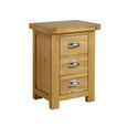 Woburn Bedside Cabinet - 3 Drawer - Rustic Oak