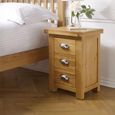 Woburn Bedside Cabinet - 3 Drawer - Rustic Oak