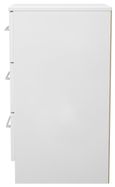 Worcester White Gloss 3 Drawer Bedside Cabinet