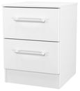 Worcester White 2 Drawer Bedside Cabinet