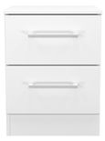 Worcester White 2 Drawer Bedside Cabinet
