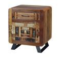 Zangird Bedside Cabinet - 1 Door - Recycled Wood