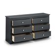 Radley Chest of Drawers - 6 Drawer - Wide - Dark Grey
