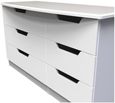 Bella White 6 Drawer Midi Dresser