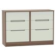 Monaco Chest - Midi - 6 Drawer - Cashmere and Carini Walnut