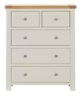 Hayley Chest - 2+3 Drawer - Oak and White