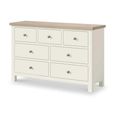 Modern Wide Chest - 3+4 Drawer - White Painted