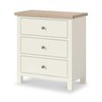 Modern Chest - 3 Drawer - White Painted